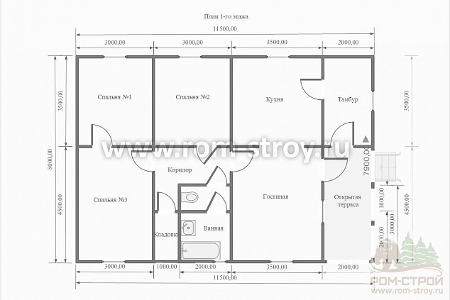 План- схема проект дома Лесьяр