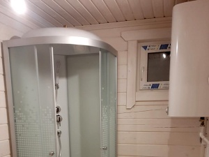Установка сантехники и электрики в бане 6х4 с лофтом 