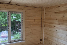 Баня из бруса 38,5 м² с коммуникациями
