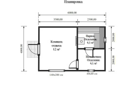 Вертикальный фасад каркасной бани 6х4 Конаково, Тверь
