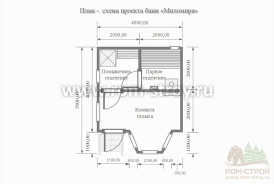 Каркасная баня «Миломира» 5х4м