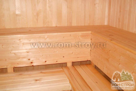 Дом-баня из профилированного бруса 6х8, фото внутри