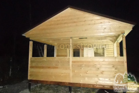Построили брусовую баню 9х4,5 в Пикколово, Лен.области