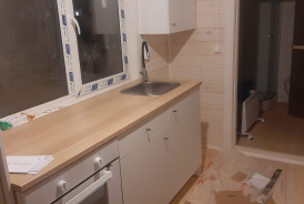 Установка сантехники и электрики в бане 6х4 с лофтом