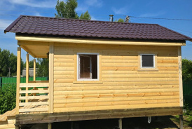 Баня из профилированного бруса 6х4 Наро-Фоминск, СНТ "Лайнер"