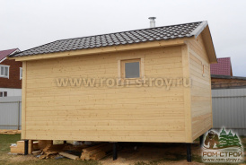 Интерьер каркасной бани 5х4, Ермак 12ПС, минерит