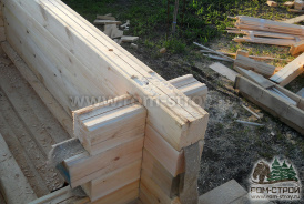 Сборка сруба бани 6х8 на нагеля  Сасово, Рязанская область