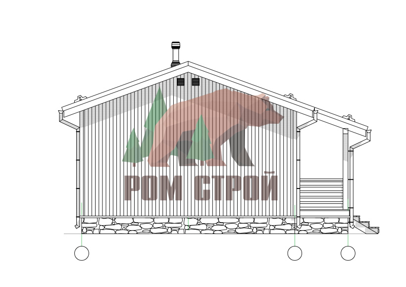 Каркасный дом "Сонино" 6х8 м