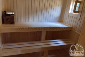 Панорамные окна в готовой бани 8х2,3 Чална, Карелия