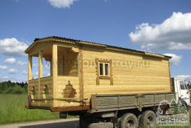 Перевозные бани с террасой