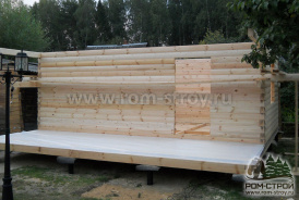 Баня 6х6 с открытым фронтоном Кашинское, Московская область