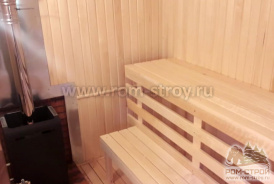 Обзор внутри каркасной бани под ключ