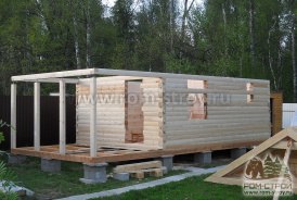 Баня из профбруса 4х8,5 Стародачная поляна, Московская область