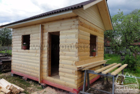 Баня из сухого бруса в Новгородской области