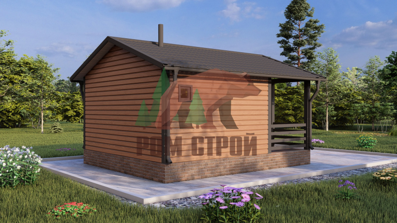Баня из профилированного бруса "Домна" 5х6 м