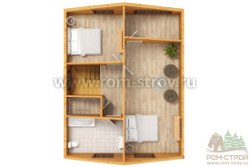 Каркасный дом "Возгарь" 8х10 м