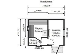 Баня из профилированного бруса 3х4 «Благорода»