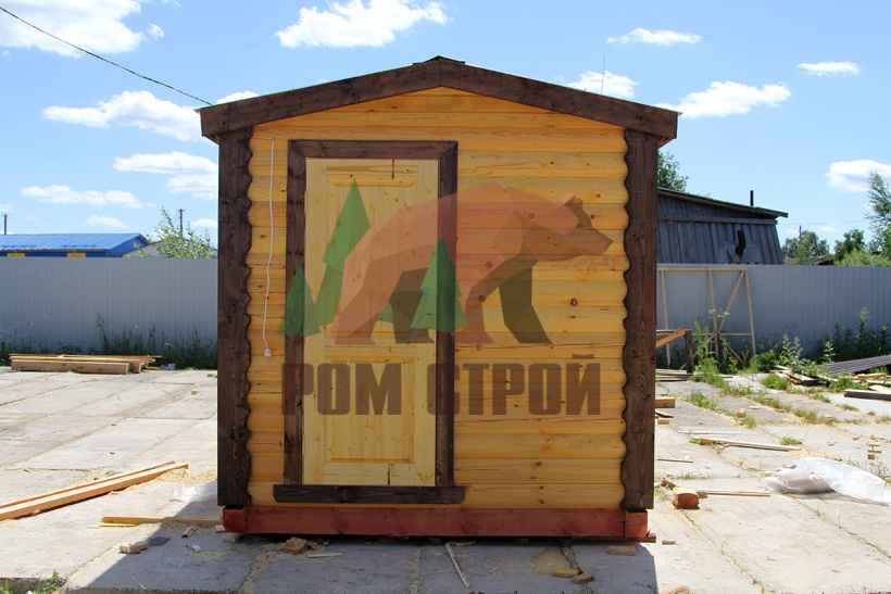 Перевозная баня из бруса "Задора" 7х2,3м