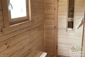 Баня из прямого сухого бруса. Парная без осины