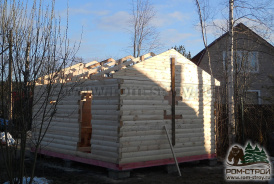 Баня из  бруса 5х4 на столбчатом фундаменте Шилово, Рязанская область