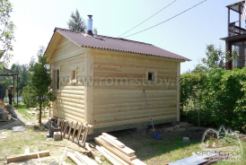 Баня из бруса с эркером 5х4 Тутаев, Ярославская область