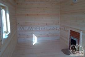 Интерьер каркасной бани 6х6 с террасой
