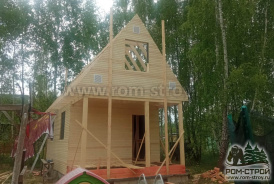 Каркасный дом 4х8 на ленточном фундаменте, Киржач