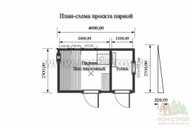 Два входа в баню 4 метра