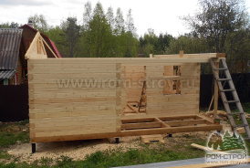 Сборка бани из бруса 5х6 в Васкелово, Лен.области