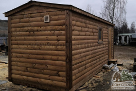 Готовая баня из бруса 6х2,3 м в цвете Биотекс Орех Череповец