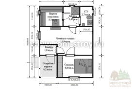 Каркасная баня "Химка" 6х8м