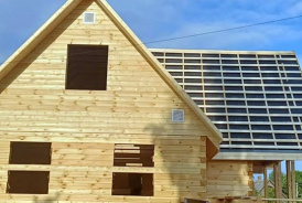 Дом из бруса 9х9 м с открытой террасой Псков, Дно