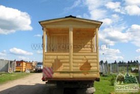 Перевозные бани с террасой