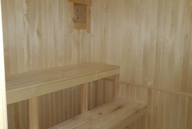 Каркасная баня 4х7,5м, парная, печь, утепление пола