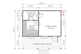 Утепление стен парной в бане из бруса 6х6м