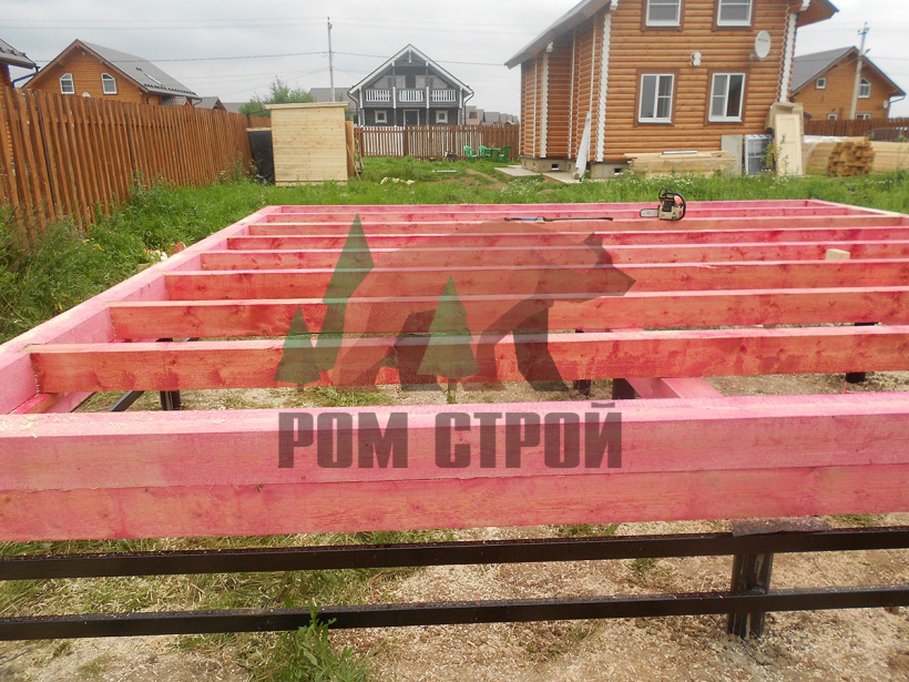 Двойное основание брусом