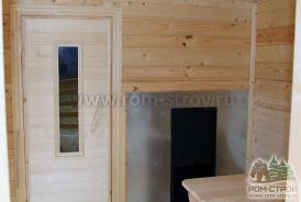 Перевозная баня из бруса «Тишин» 8х2,3м
