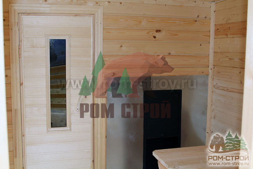 Перевозная баня из бруса «Тишин» 8х2,3м