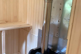 Брусовая баня 5х4 на ленте Заказчика с печкой