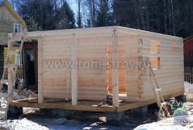 Дом из бруса 6х4 c открытой террасой под ключ
