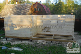 Сборка бани из бруса 5х6 в Васкелово, Лен.области