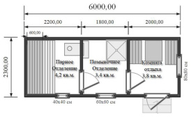 Изготовим Баню из сухого бруса 6х2,3 м под ключ