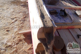 Сборка бани из бруса 150х150 мм на производстве