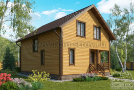 Каркасный дом "Возгарь" 8х10 м