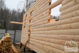 Сруб пятистенок под усадку по проекту  "Витомир"