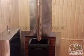 Интерьер каркасной бани 6х6 с террасой