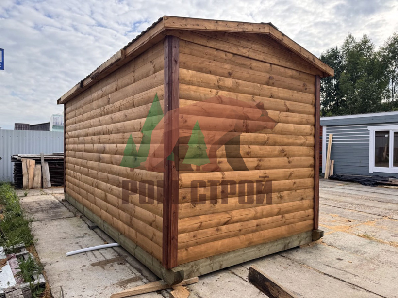 Перевозная баня из бруса "Дубна" 5х2,3м