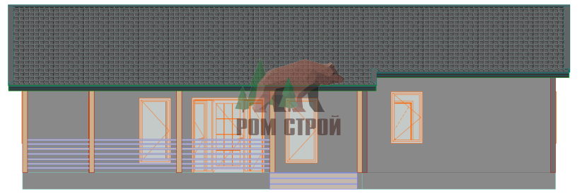 Каркасный дом 9,5х16 «Каменка»