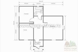 Дом из профилированного бруса "Любомир" 7х9м