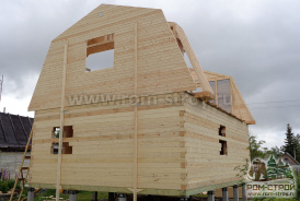Под усадку дом 6х8 под ломанной крышей